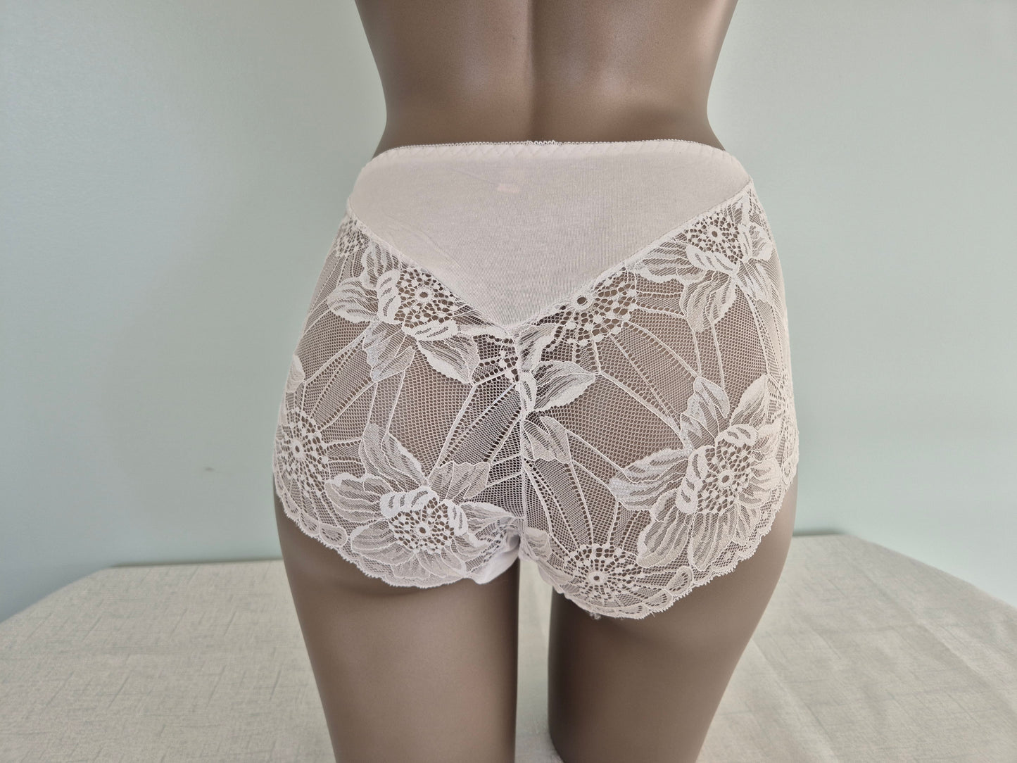 Slip en Coton et Dentelle MARTINE 84034 Blanc (LL)