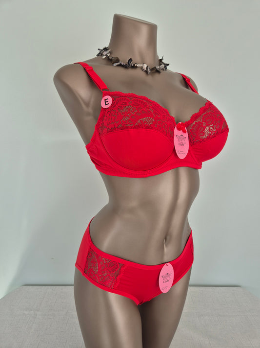 Ensemble Soutien-gorge et Slip CELLIA Rouge 8007 (LL)