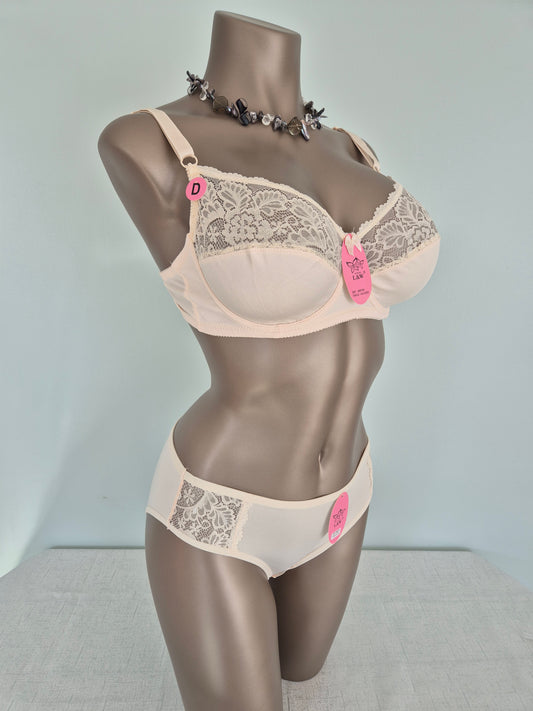 Ensemble Soutien-gorge et Slip CALLIE 8007 Beige (LL)