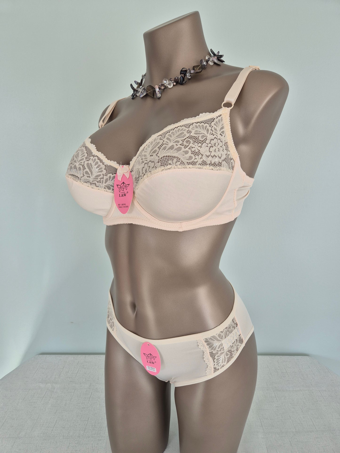 Ensemble Soutien-gorge et Slip CALLIE 8007 Beige (LL)