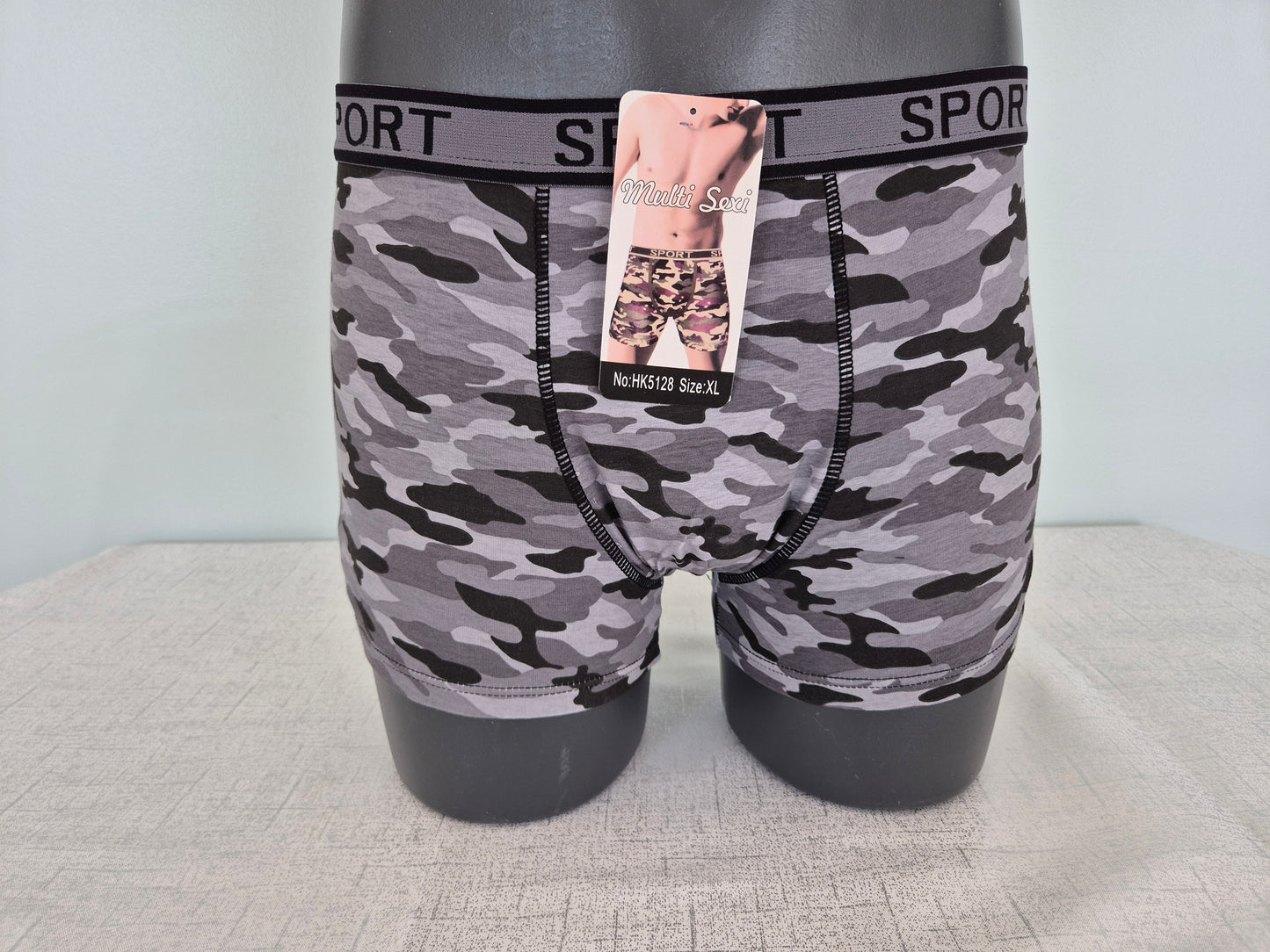 Boxer Homme Paul gris noir 5128 (FY)