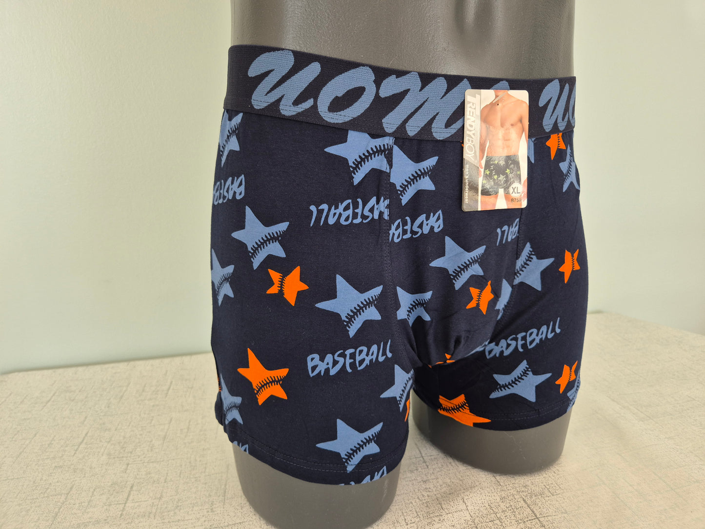 Boxer Homme Marius Bleu Etoiles Orange 750 (FY)