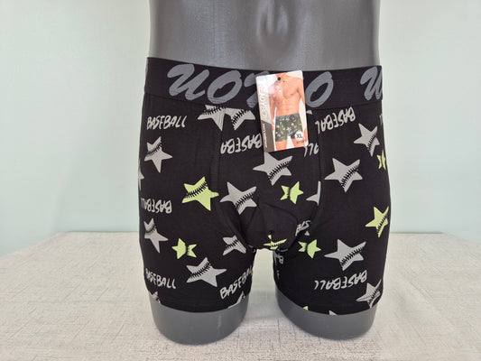 Boxer Homme Marius Noir Etoiles vert 750 (FY)