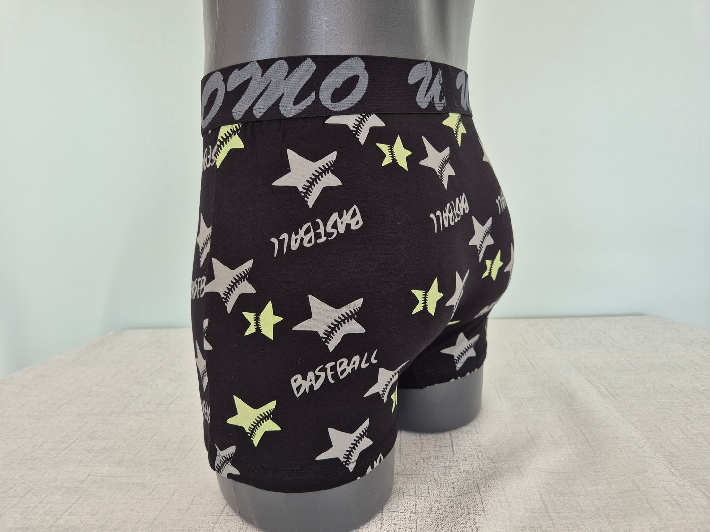 Boxer Homme Marius Noir Etoiles vert 750 (FY)