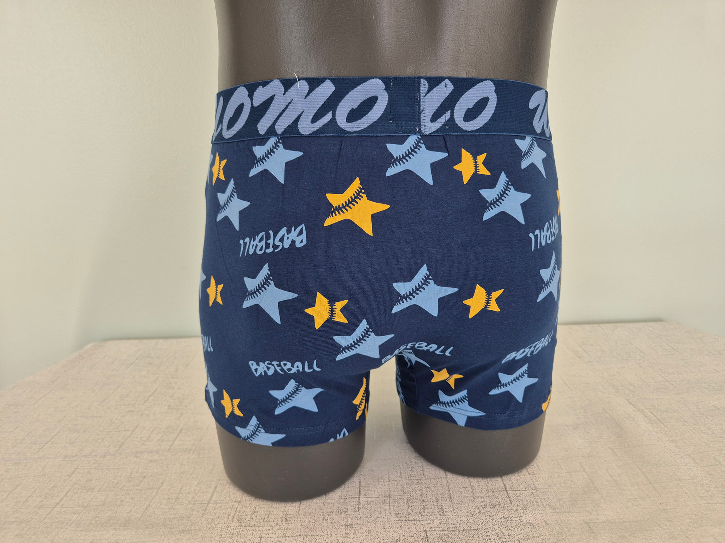 Boxer Homme Marius Bleu Etoiles Jaune 750 (FY)