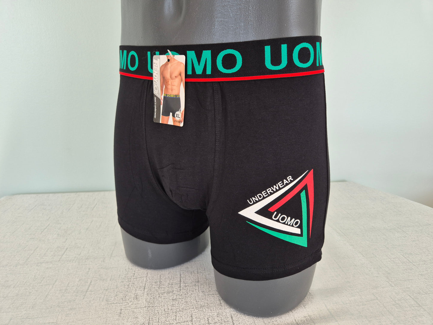 Boxer Homme LUCAS Noir Uomo Vert 1903 (FY)