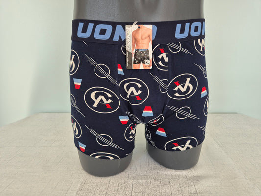 Boxer Homme GABIN bleu motifs Rouge 758 (FY)