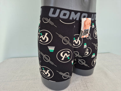 Boxer Homme GABIN Noir motifs Vert 758 (FY)