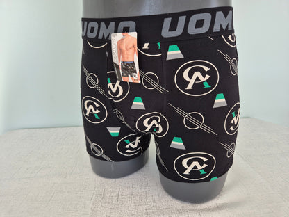 Boxer Homme GABIN Noir motifs Vert 758 (FY)
