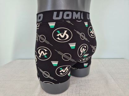 Boxer Homme GABIN Noir motifs Vert 758 (FY)