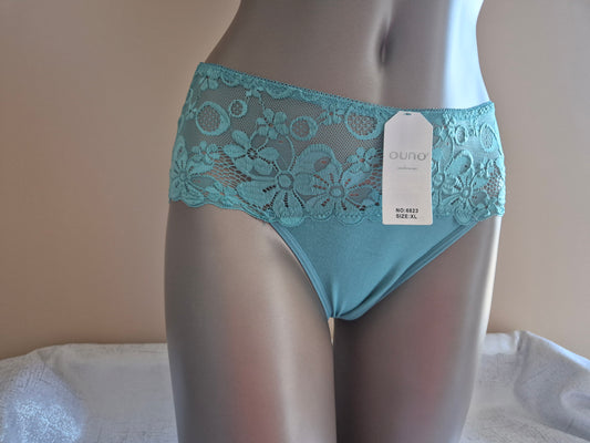 Slip en Coton et Dentelle GINA 6823 Vert (FY)