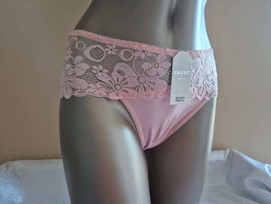 Slip en Coton et Dentelle GINA 6823 Rose (FY)