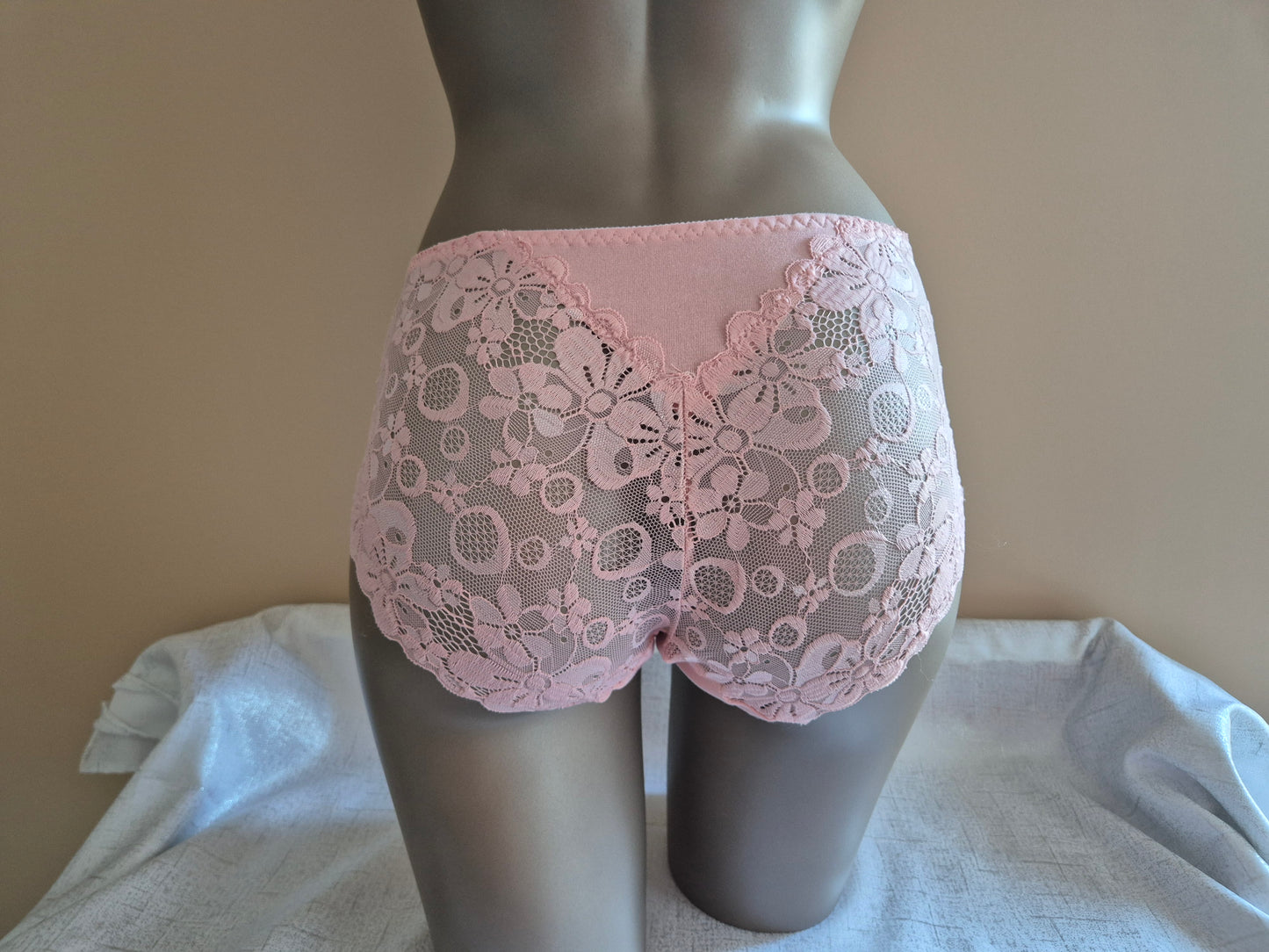 Slip en Coton et Dentelle GINA 6823 Rose (FY)