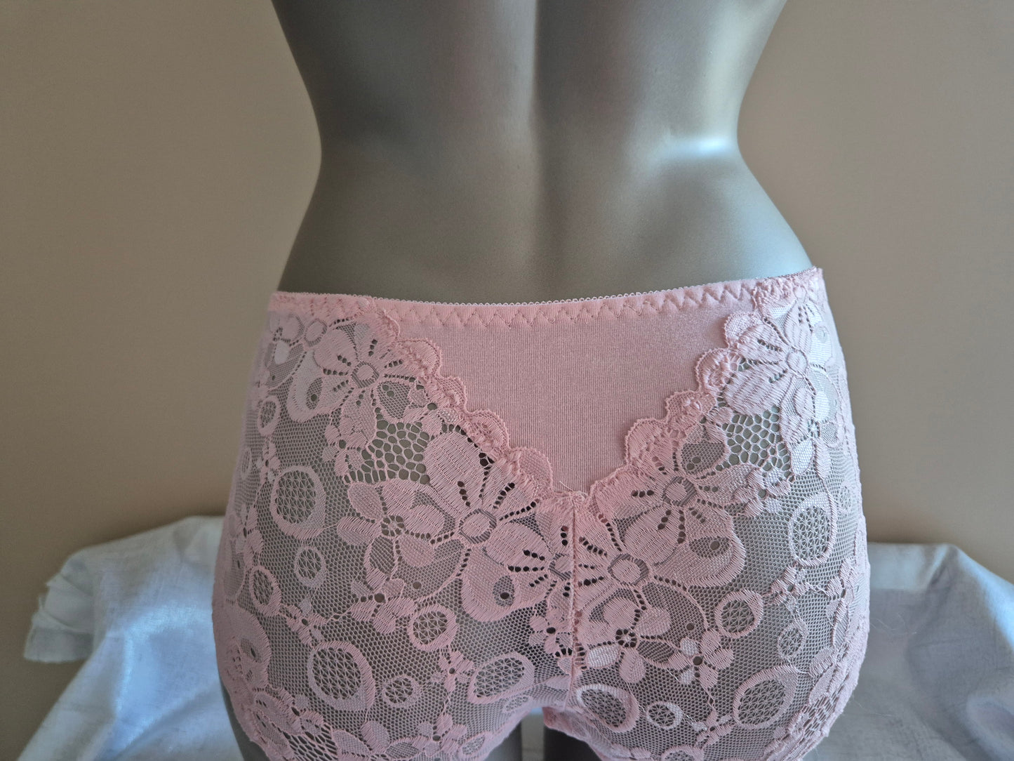Slip en Coton et Dentelle GINA 6823 Rose (FY)