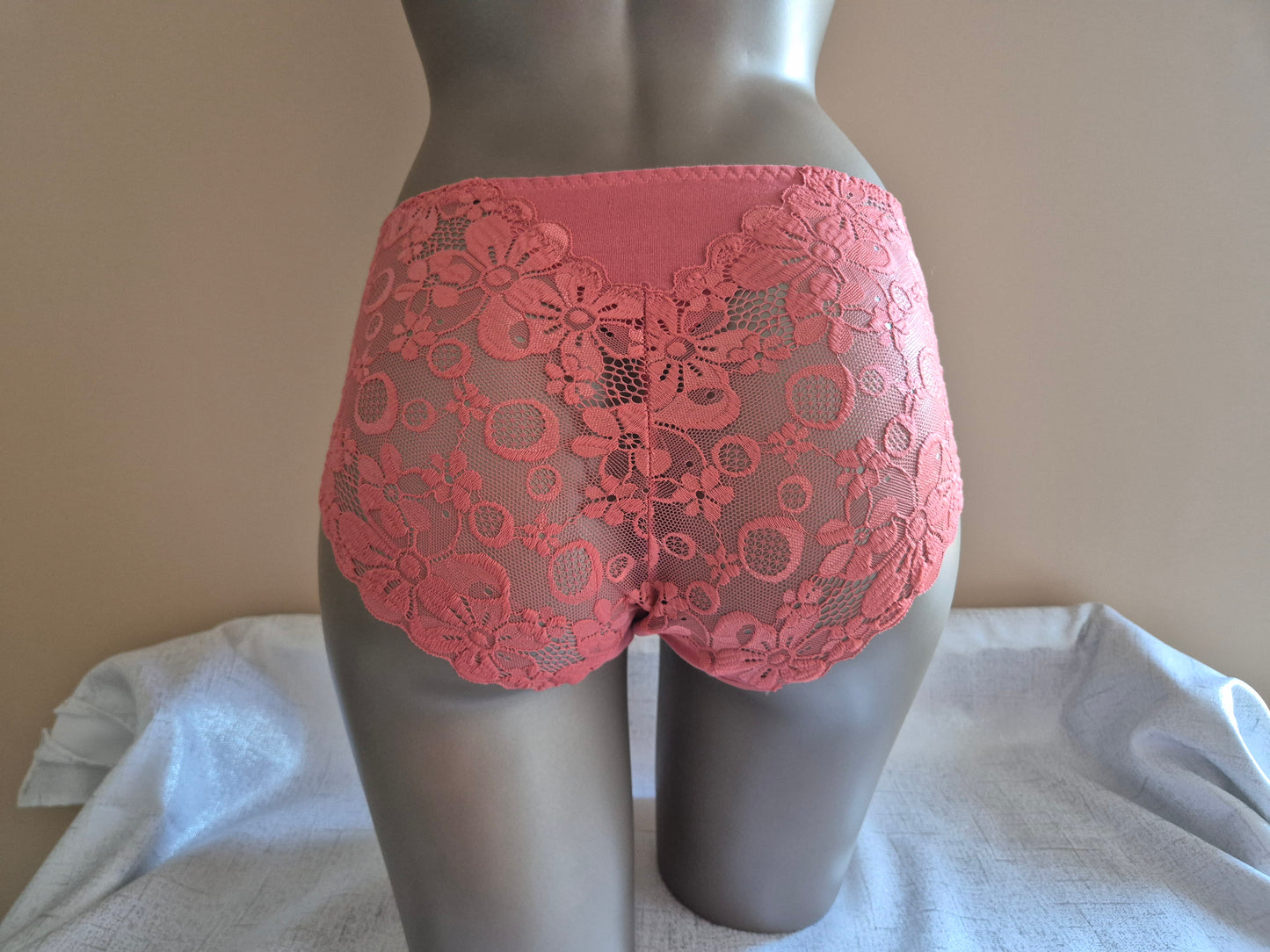 Slip en Coton et Dentelle GINA 6823 Vieux Rose (FY)