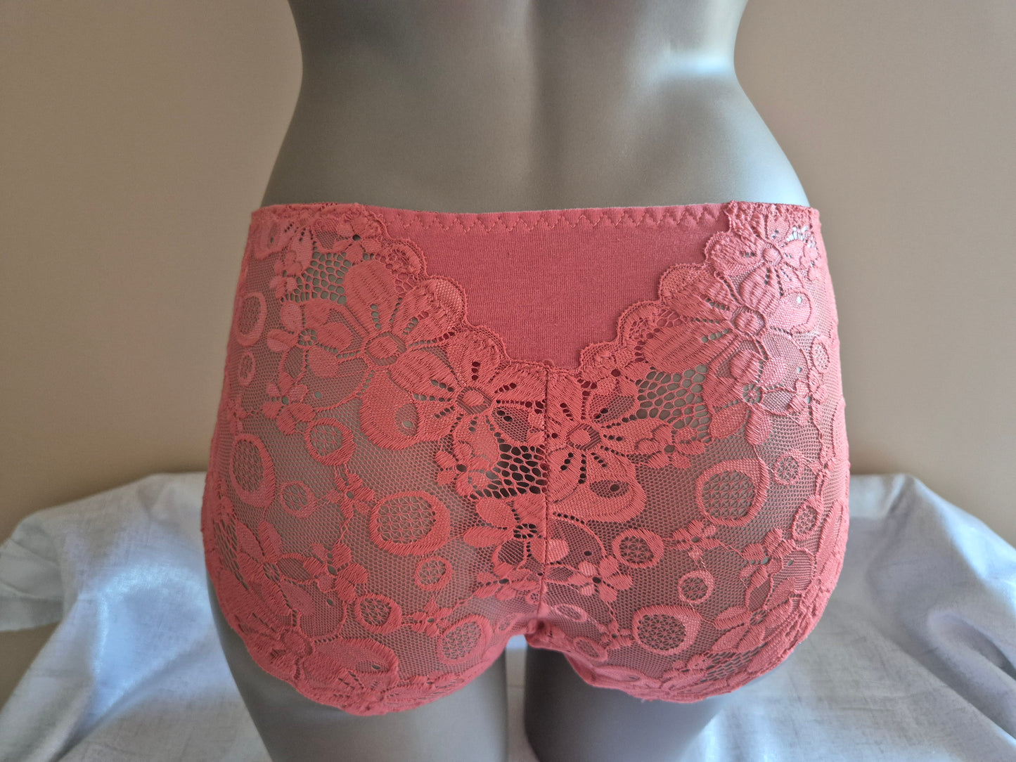 Slip en Coton et Dentelle GINA 6823 Vieux Rose (FY)