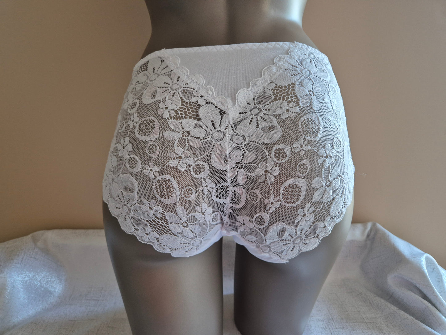 Slip en Coton et Dentelle GINA 6823 Blanc (FY)