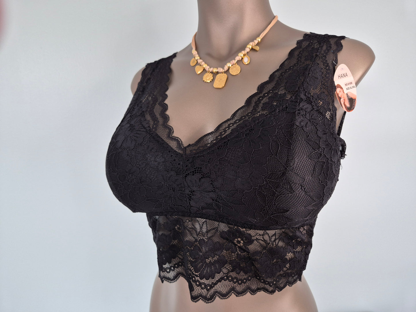 Bralette en dentelle JUNE Noir 61059 (LL)