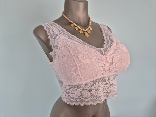 Bralette en dentelle JUNE Rose 61059 (LL)