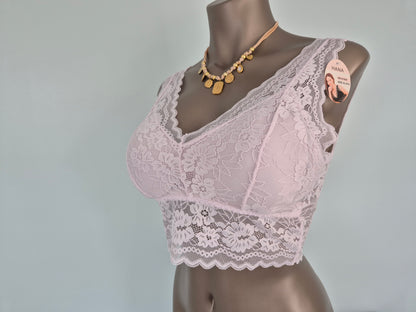 Bralette en dentelle JUNE Rose pale 61059 (LL)