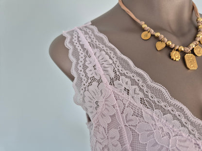 Bralette en dentelle JUNE Rose pale 61059 (LL)