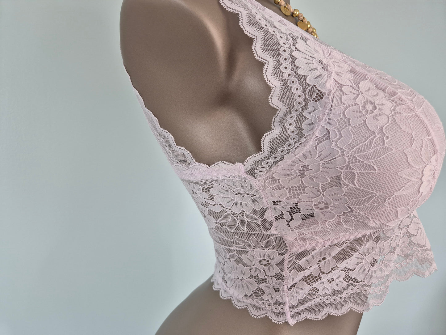 Bralette en dentelle JUNE Rose pale 61059 (LL)