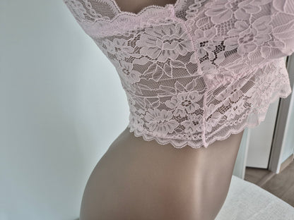 Bralette en dentelle JUNE Rose pale 61059 (LL)