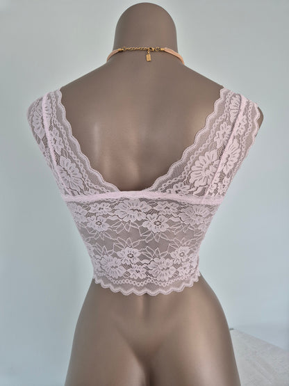 Bralette en dentelle JUNE Rose pale 61059 (LL)