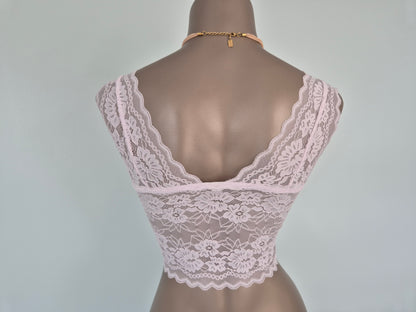 Bralette en dentelle JUNE Rose pale 61059 (LL)