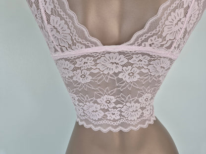Bralette en dentelle JUNE Rose pale 61059 (LL)