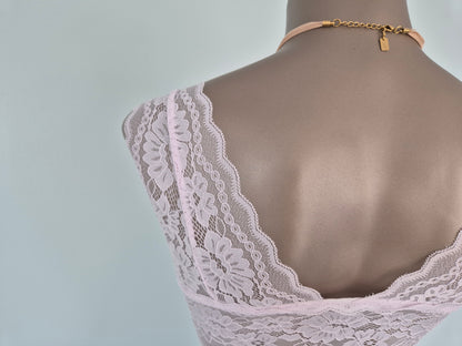 Bralette en dentelle JUNE Rose pale 61059 (LL)