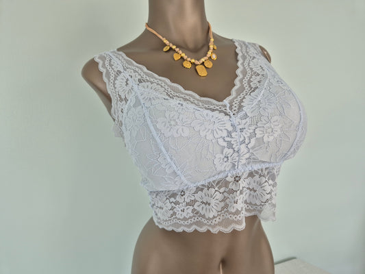Bralette en dentelle JUNE Bleu ciel 61059 (LL)