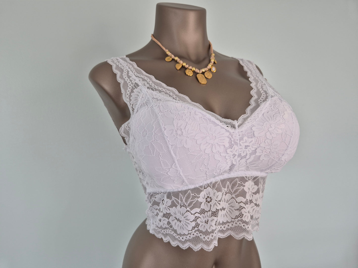 Bralette en dentelle JUNE Blanc 61059 (LL)