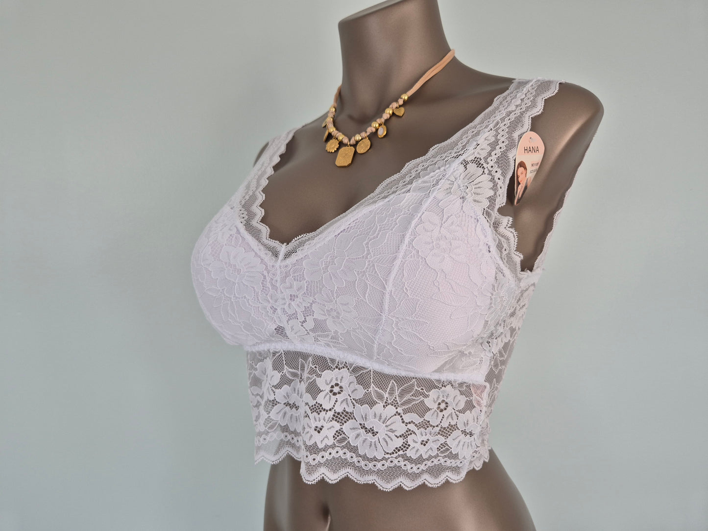 Bralette en dentelle JUNE Blanc 61059 (LL)
