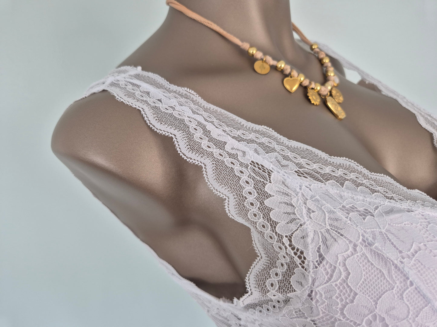 Bralette en dentelle JUNE Blanc 61059 (LL)