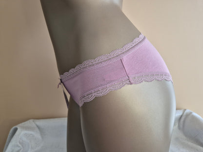 Slip en Coton Naturel et Dentelle MAYA 85530 Lilas (LL)