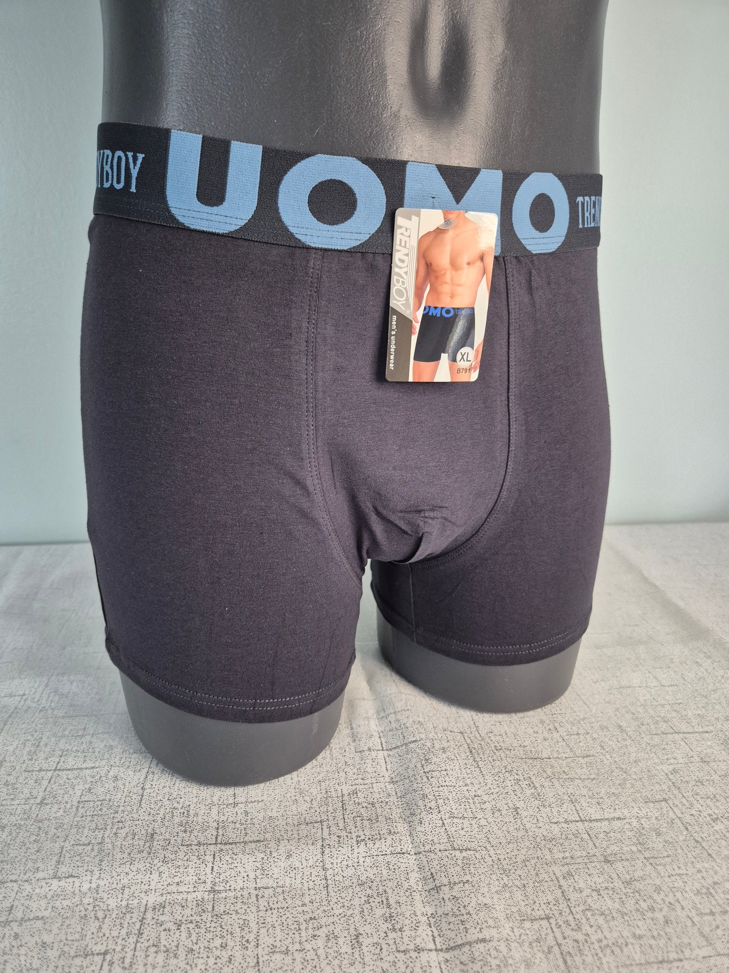Boxer Homme TIAGO gris uomo bleu 791 (FY)