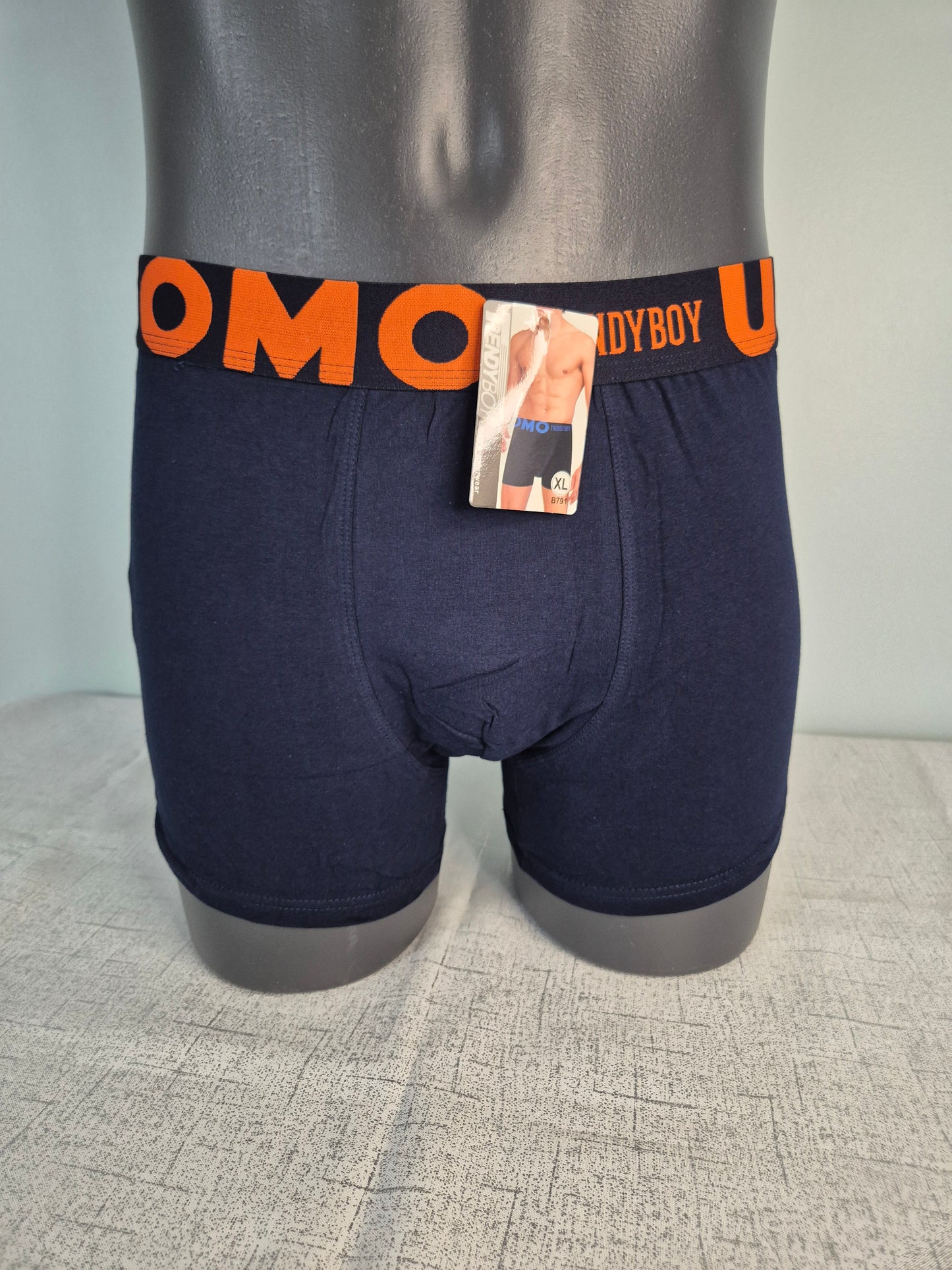 Boxer Homme TIAGO bleu uomo orange 791 (FY)